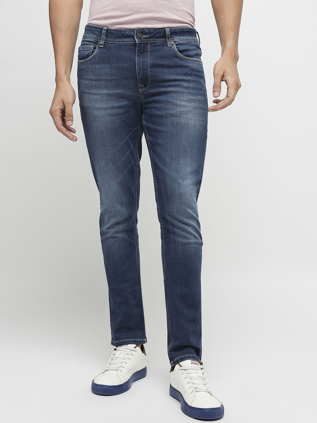 PRODUKT by JACK&JONES Dark Blue Mid Rise Slim Jeans