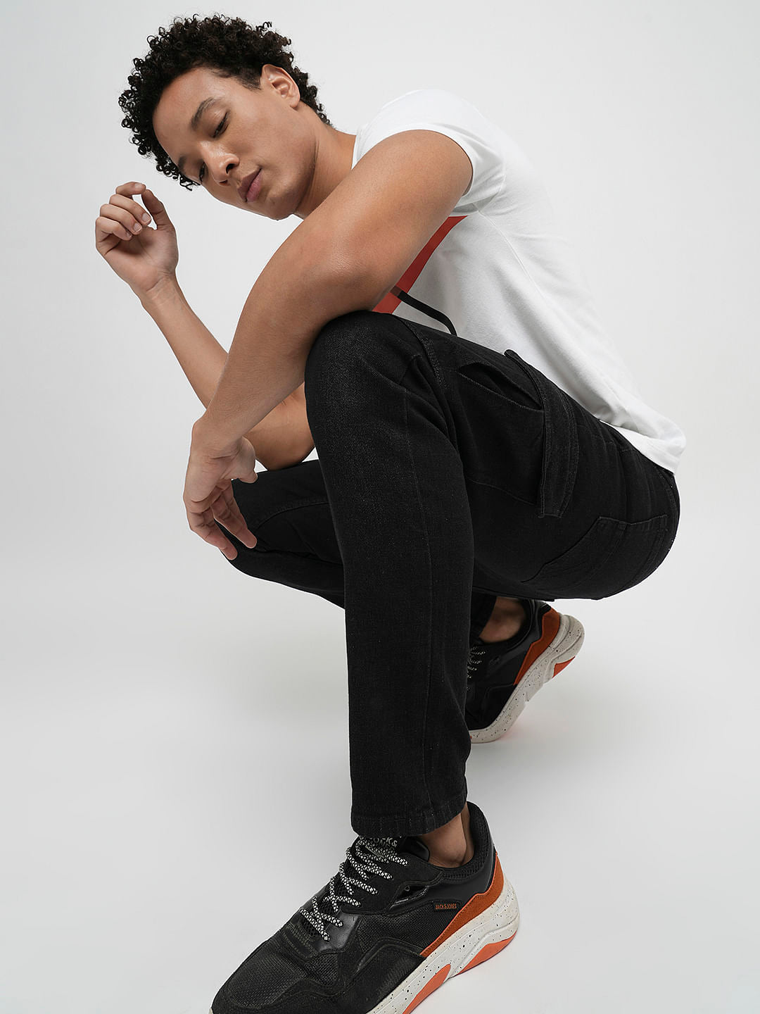 PRODUKT by JACK&JONES Black Pocket Detail Slim Fit Jeans