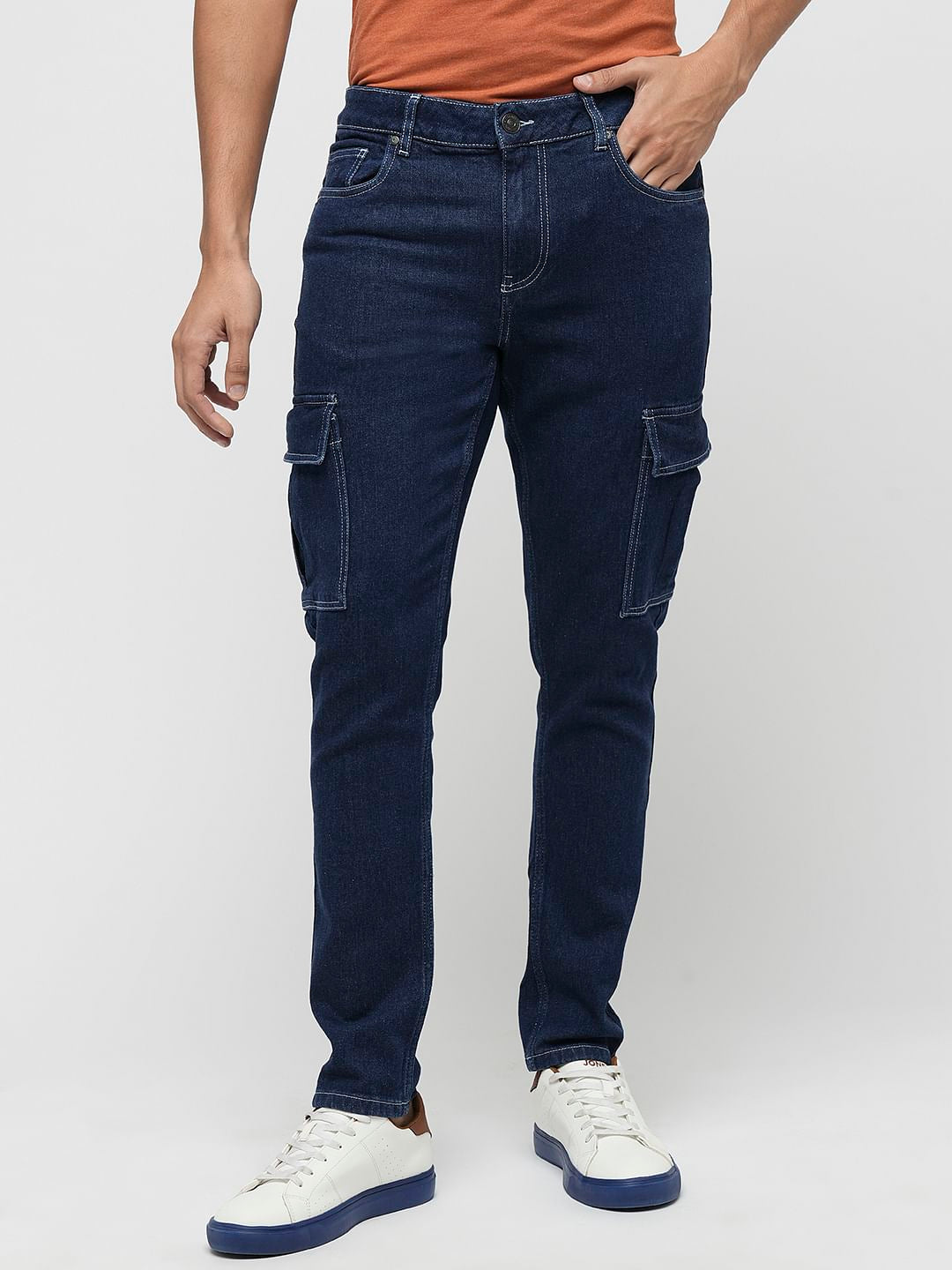 PRODUKT by JACK&JONES Dark Blue Pocket Detail Slim Jeans