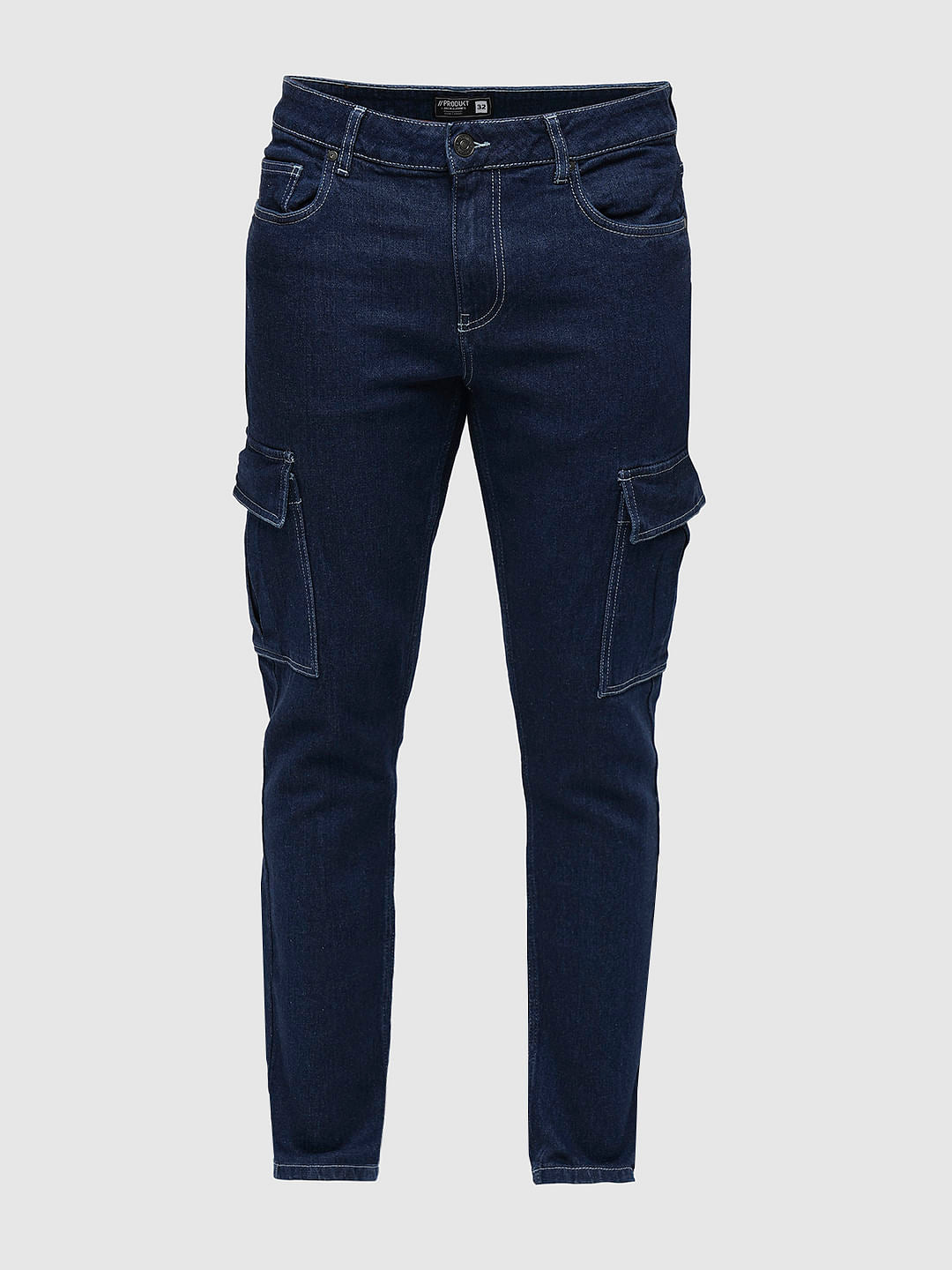 PRODUKT by JACK&JONES Dark Blue Pocket Detail Slim Jeans