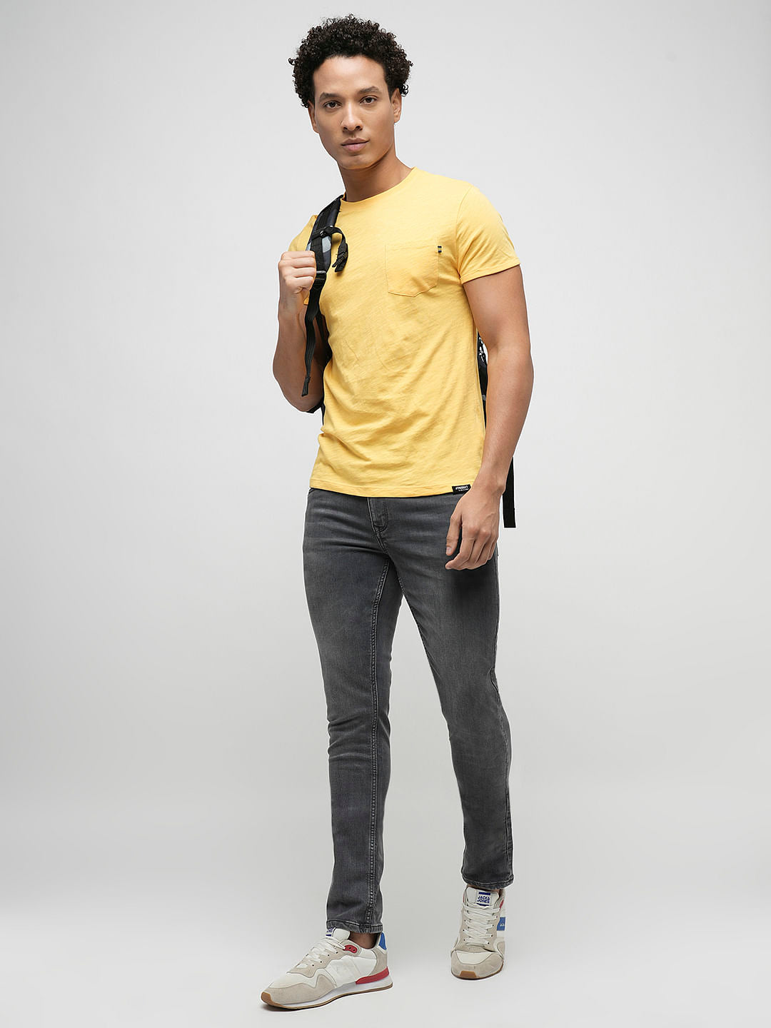 PRODUKT by JACK&JONES Light Grey Mid Rise Slim Jeans