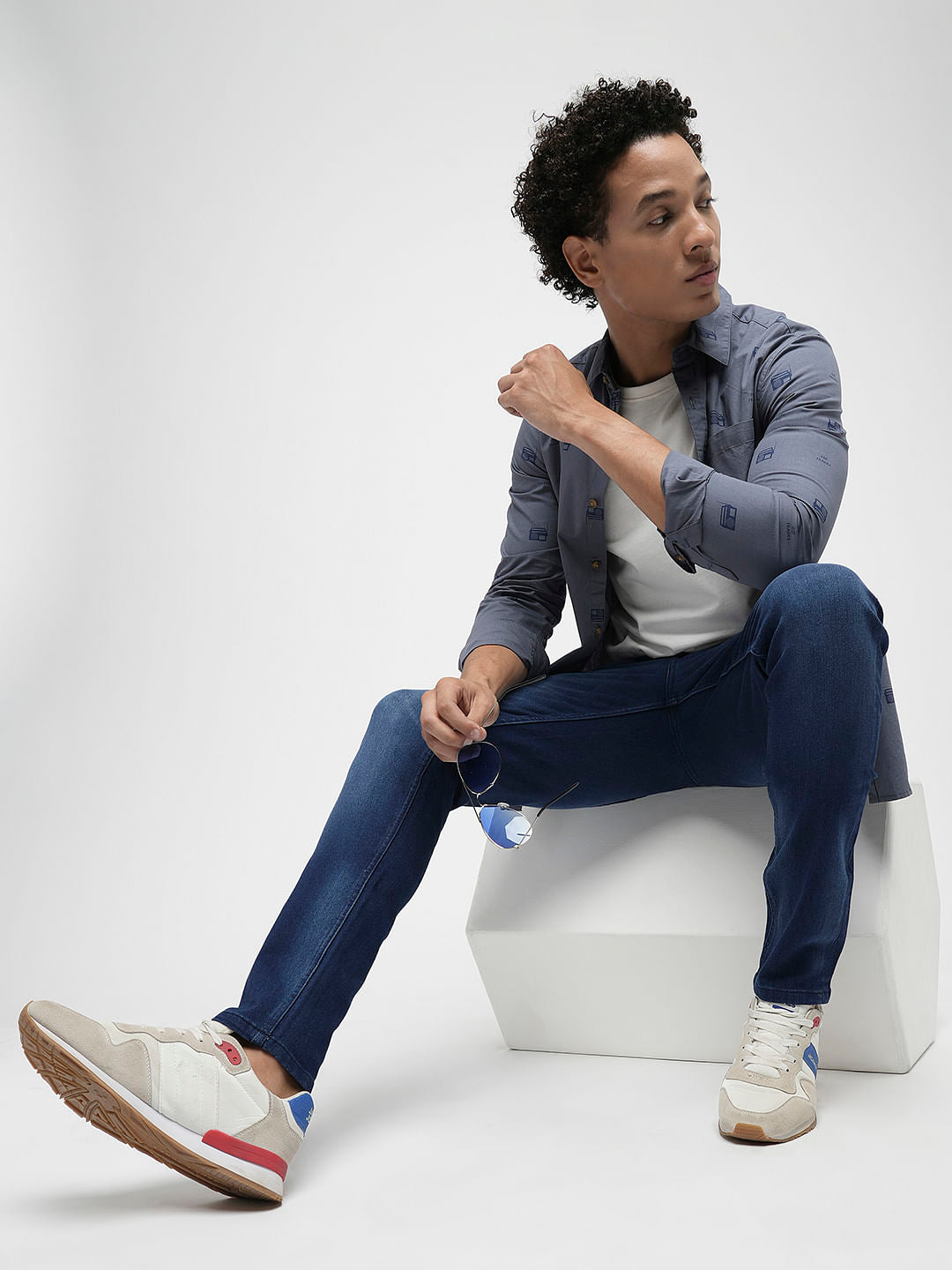 PRODUKT by JACK&JONES Dark Blue Mid Rise Slim Jeans