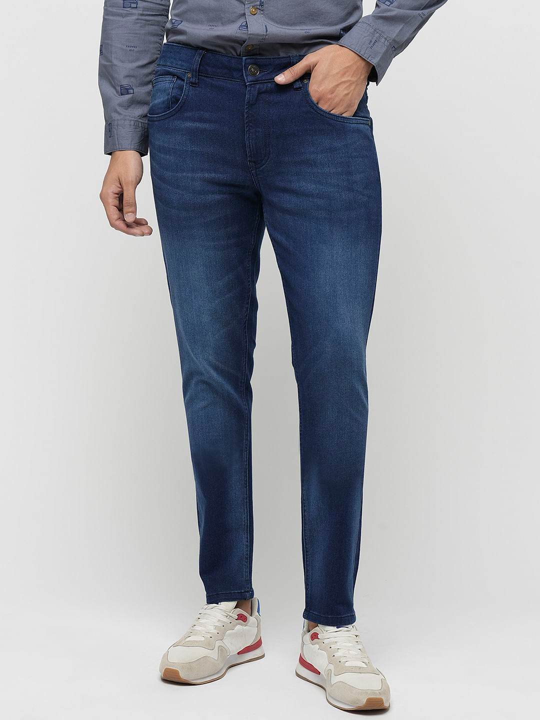 PRODUKT by JACK&JONES Dark Blue Mid Rise Slim Jeans