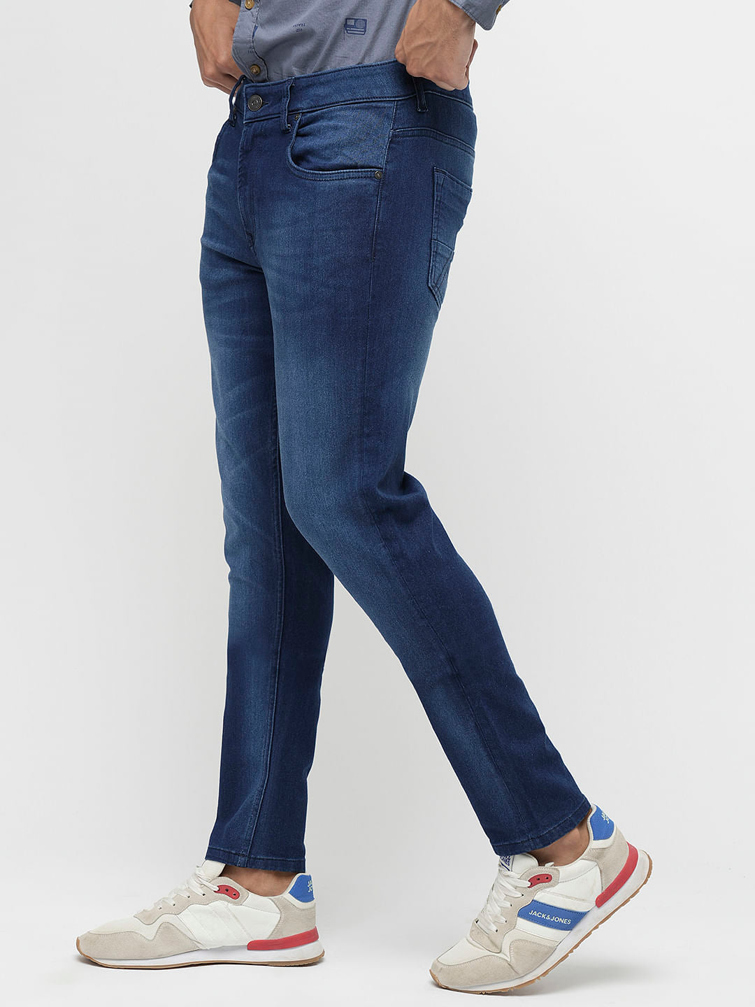 PRODUKT by JACK&JONES Dark Blue Mid Rise Slim Jeans