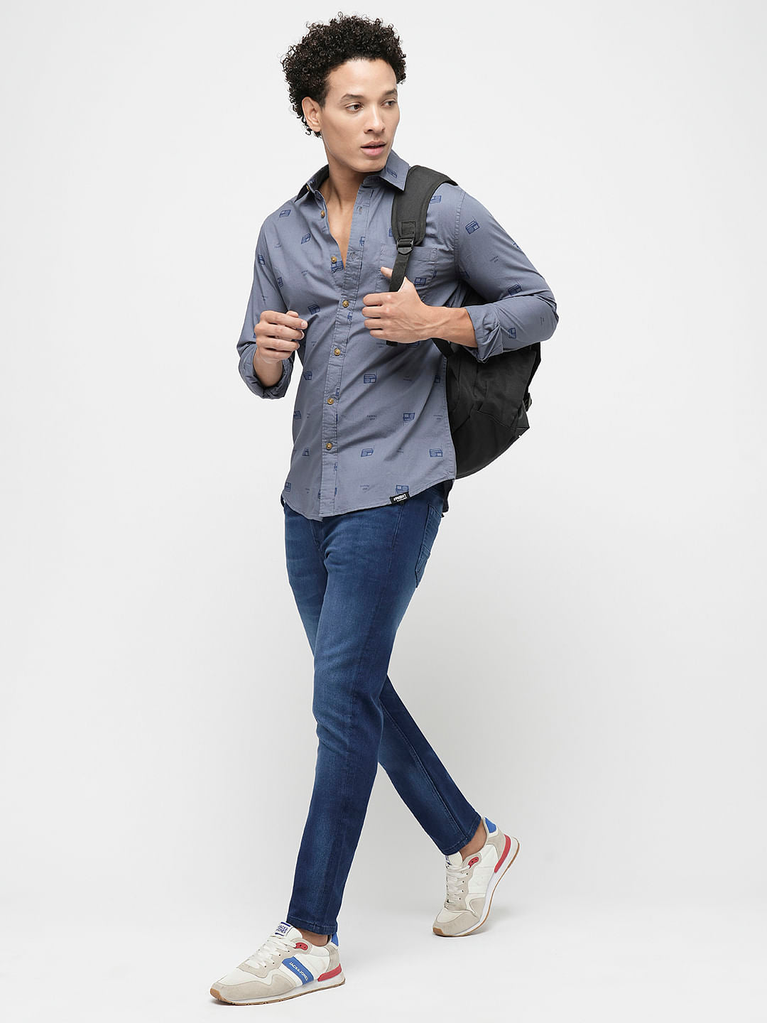 PRODUKT by JACK&JONES Dark Blue Mid Rise Slim Jeans