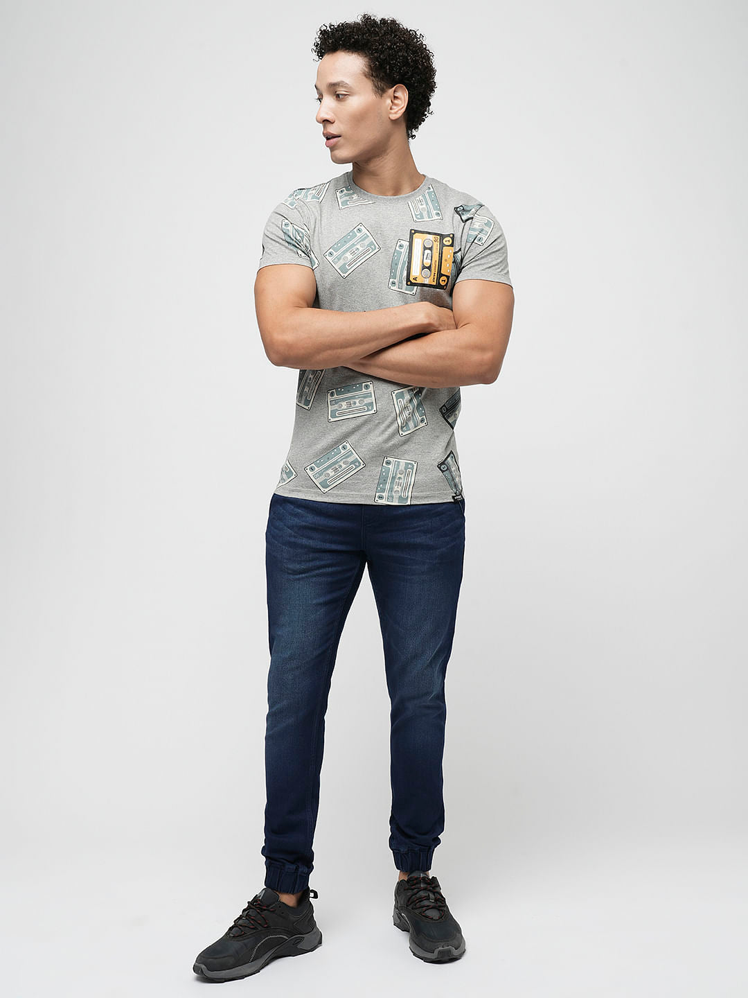 PRODUKT by JACK&JONES Dark Blue Drawstring Slim Jeans