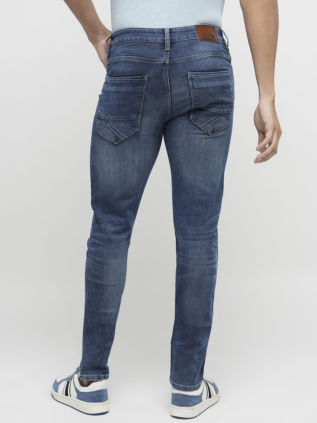 PRODUKT by JACK&JONES Dark Blue Mid Rise Slim Jeans