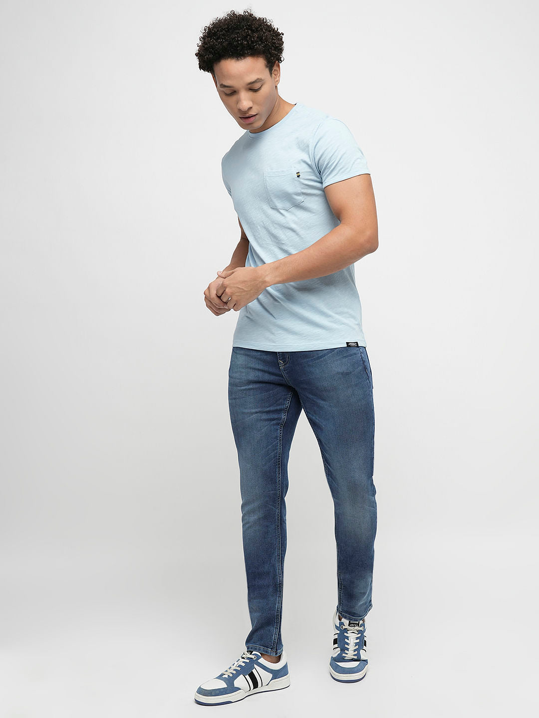 PRODUKT by JACK&JONES Dark Blue Mid Rise Slim Jeans