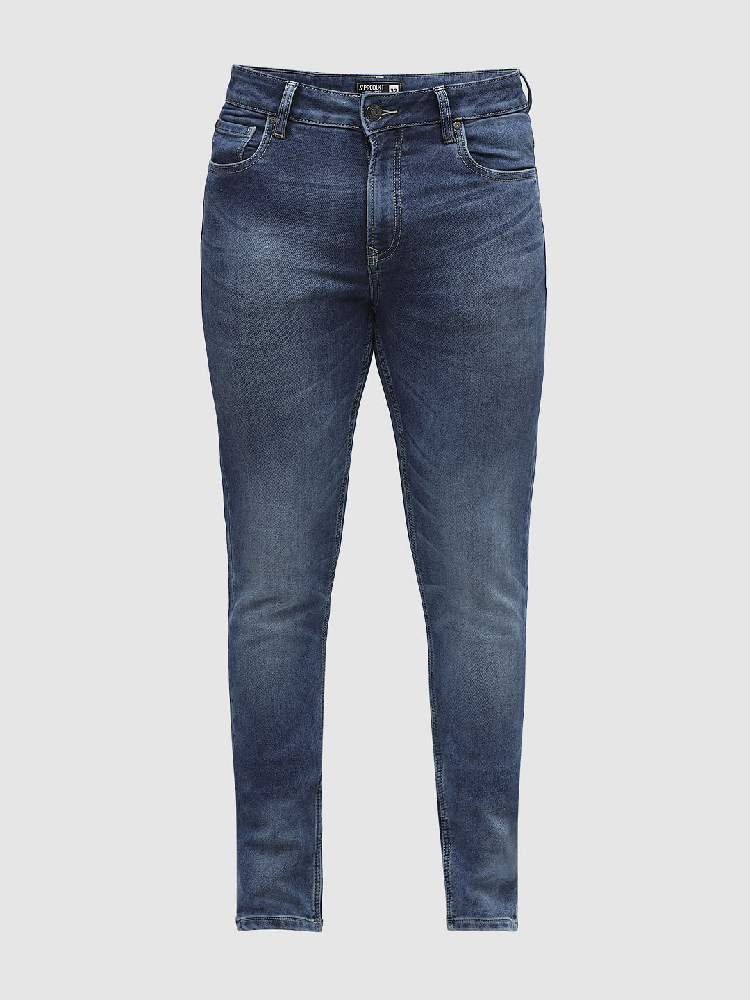 PRODUKT by JACK&JONES Dark Blue Mid Rise Slim Jeans