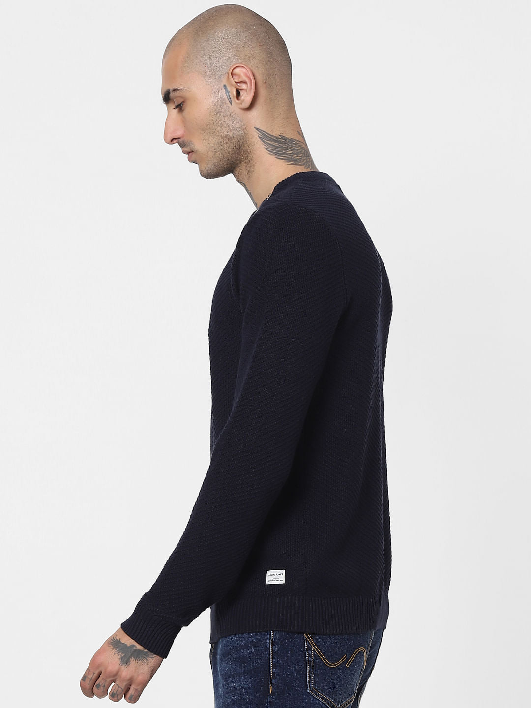 Blue Zip Detail Pullover