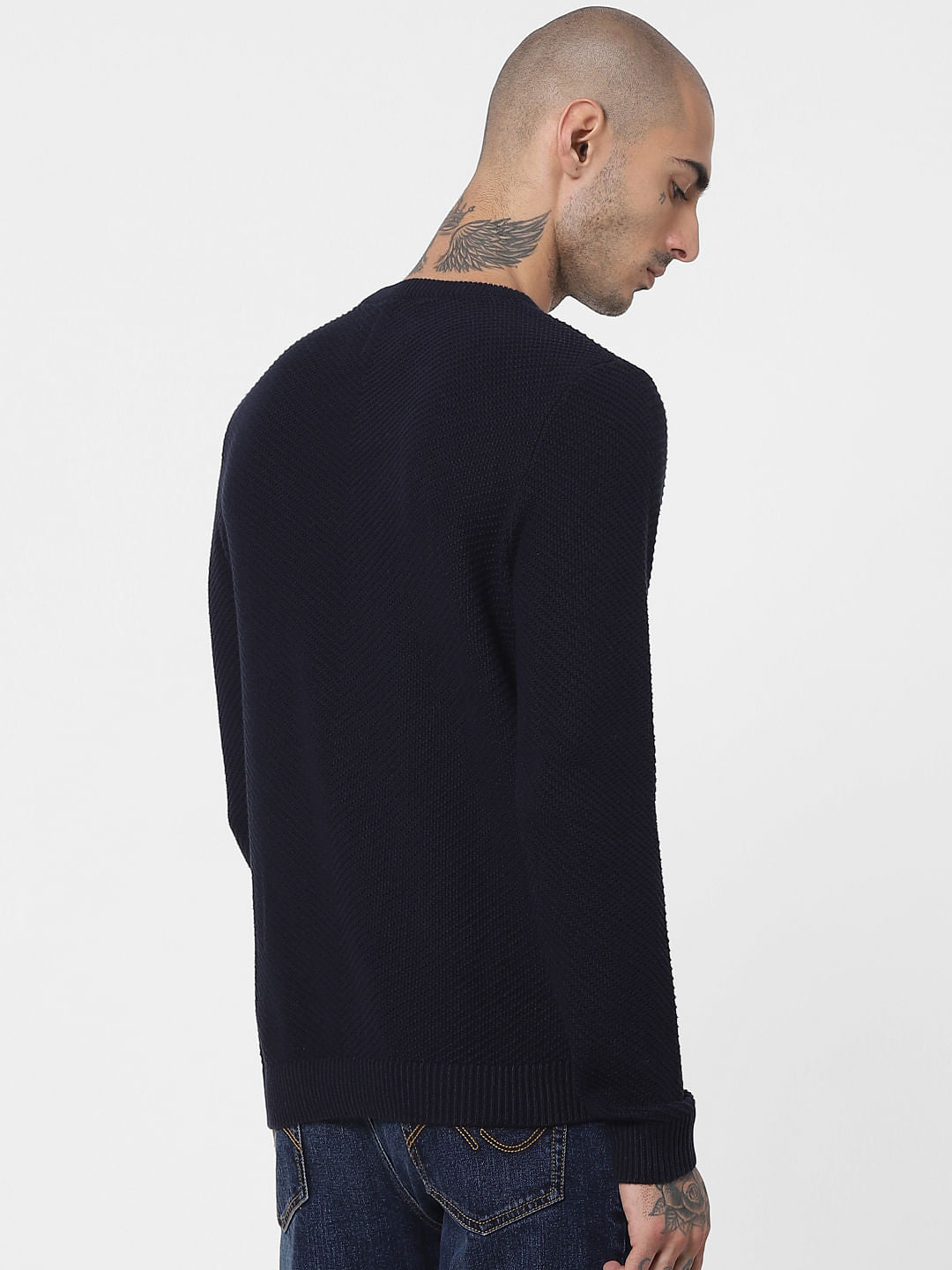 Blue Zip Detail Pullover