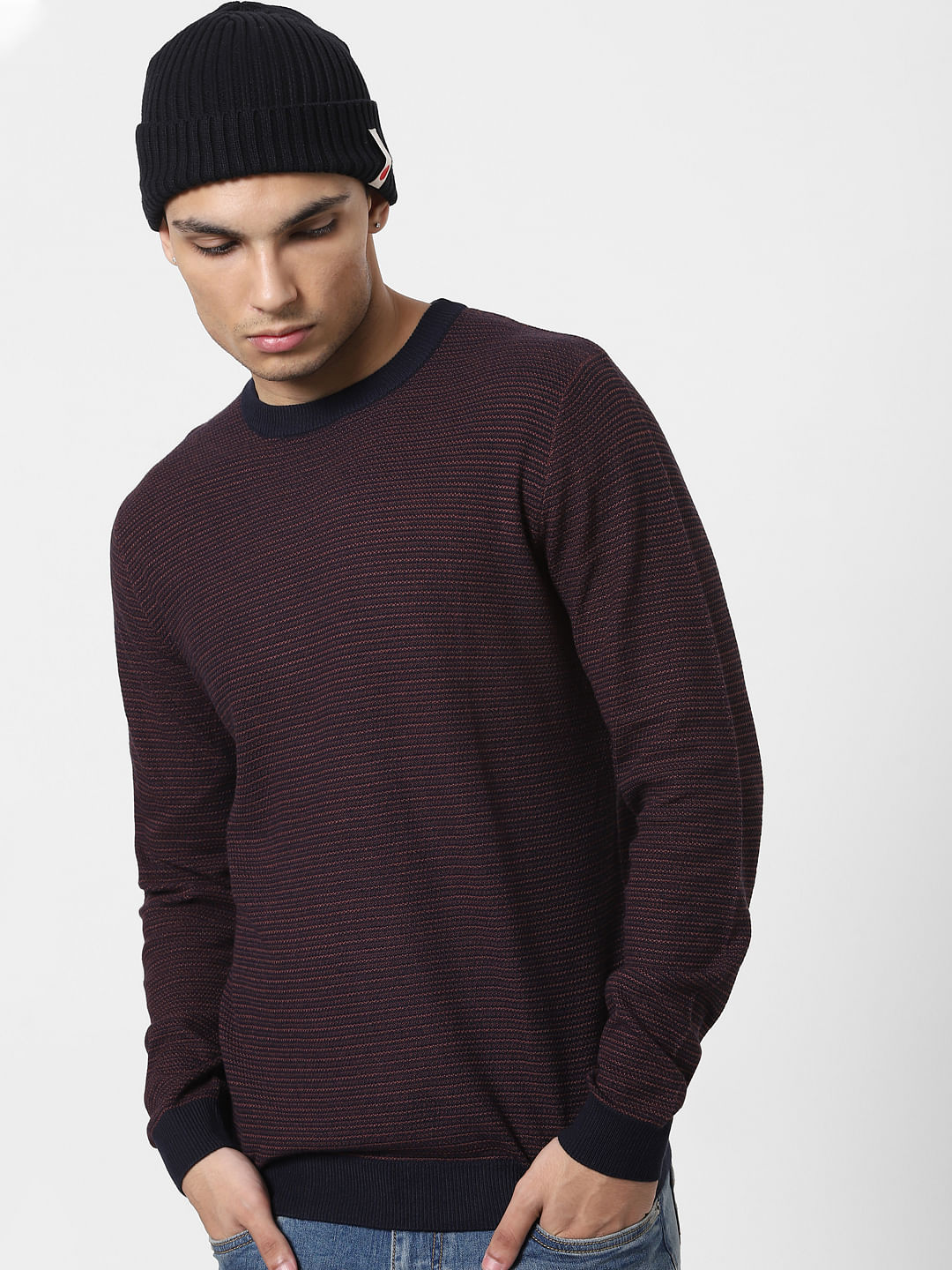 Blue Knit Pullover - S