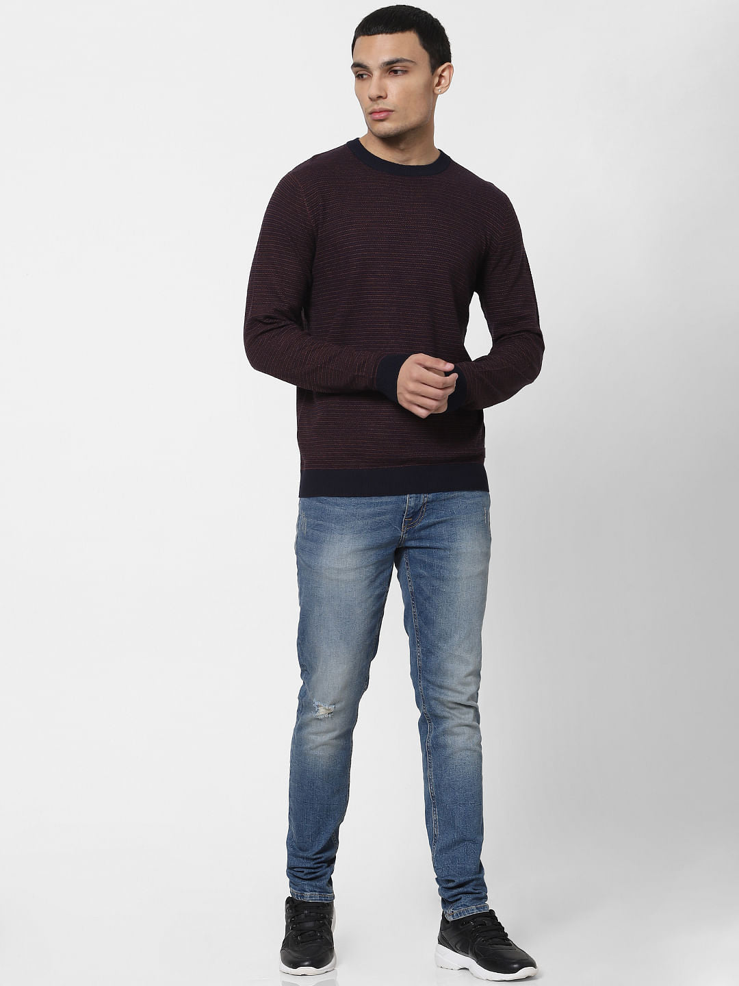 Blue Knit Pullover