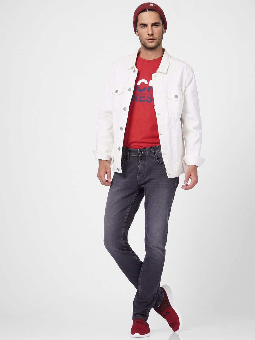 Black Low Rise Washed Ben Skinny Jeans