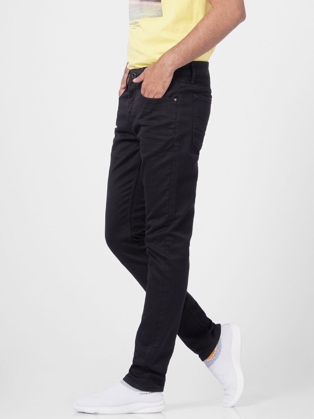 Black Low Rise Glenn Slim Jeans