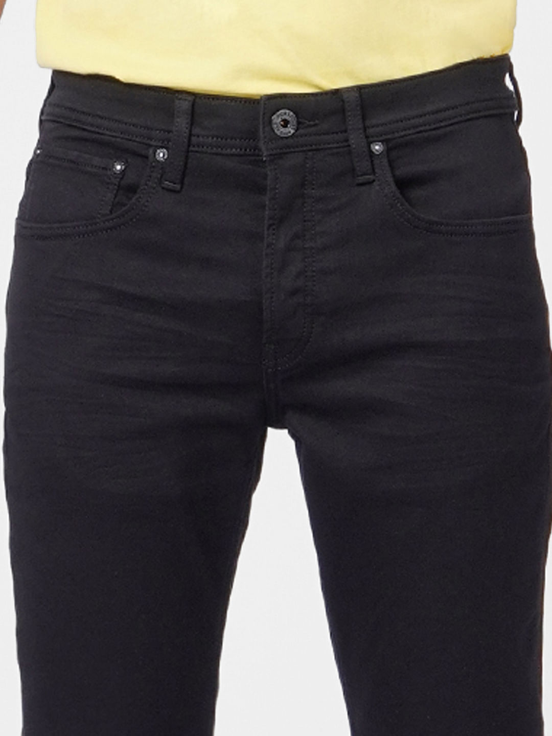 Black Low Rise Glenn Slim Jeans