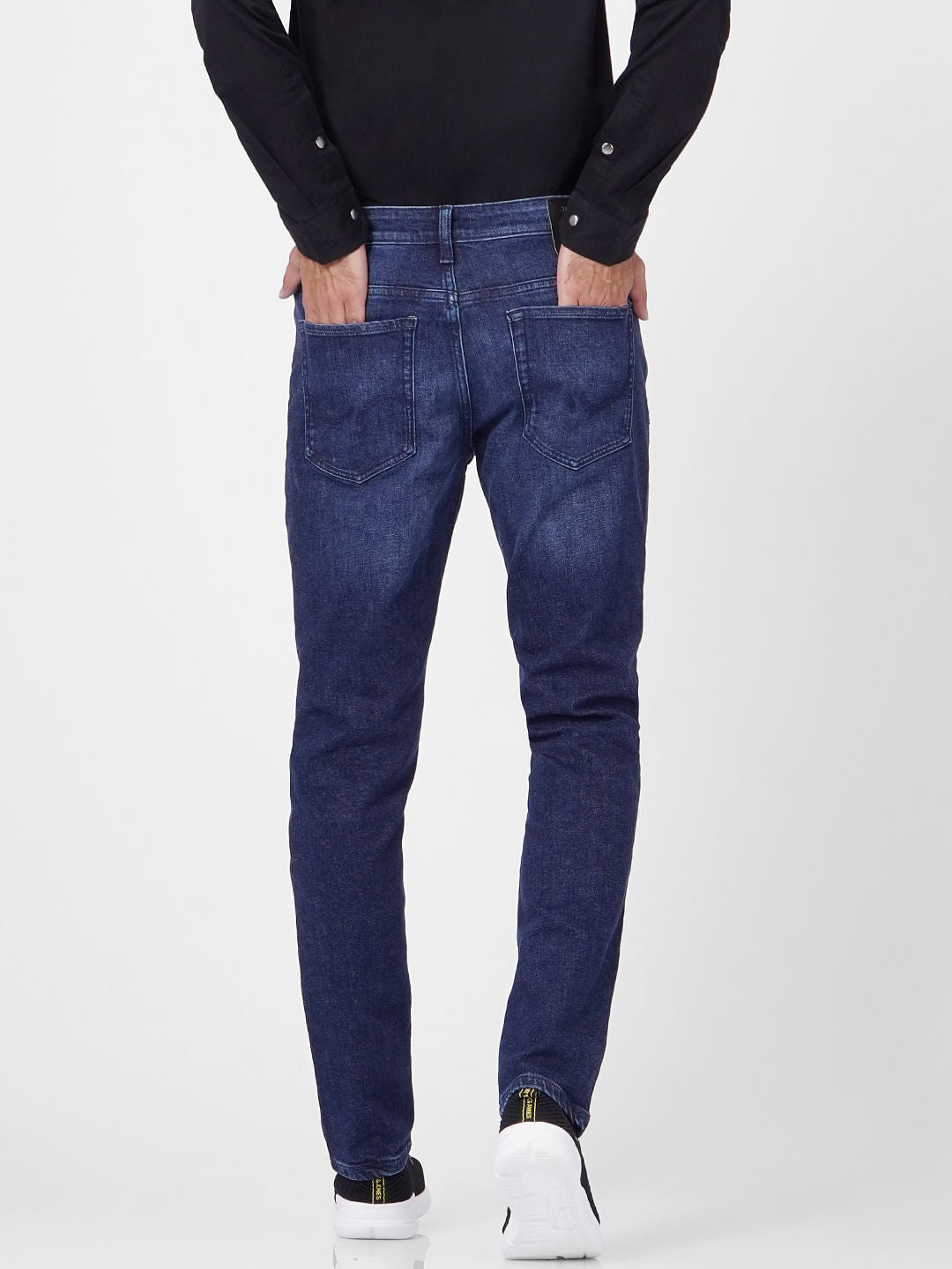 Dark Blue Low Rise Glenn Slim Jeans