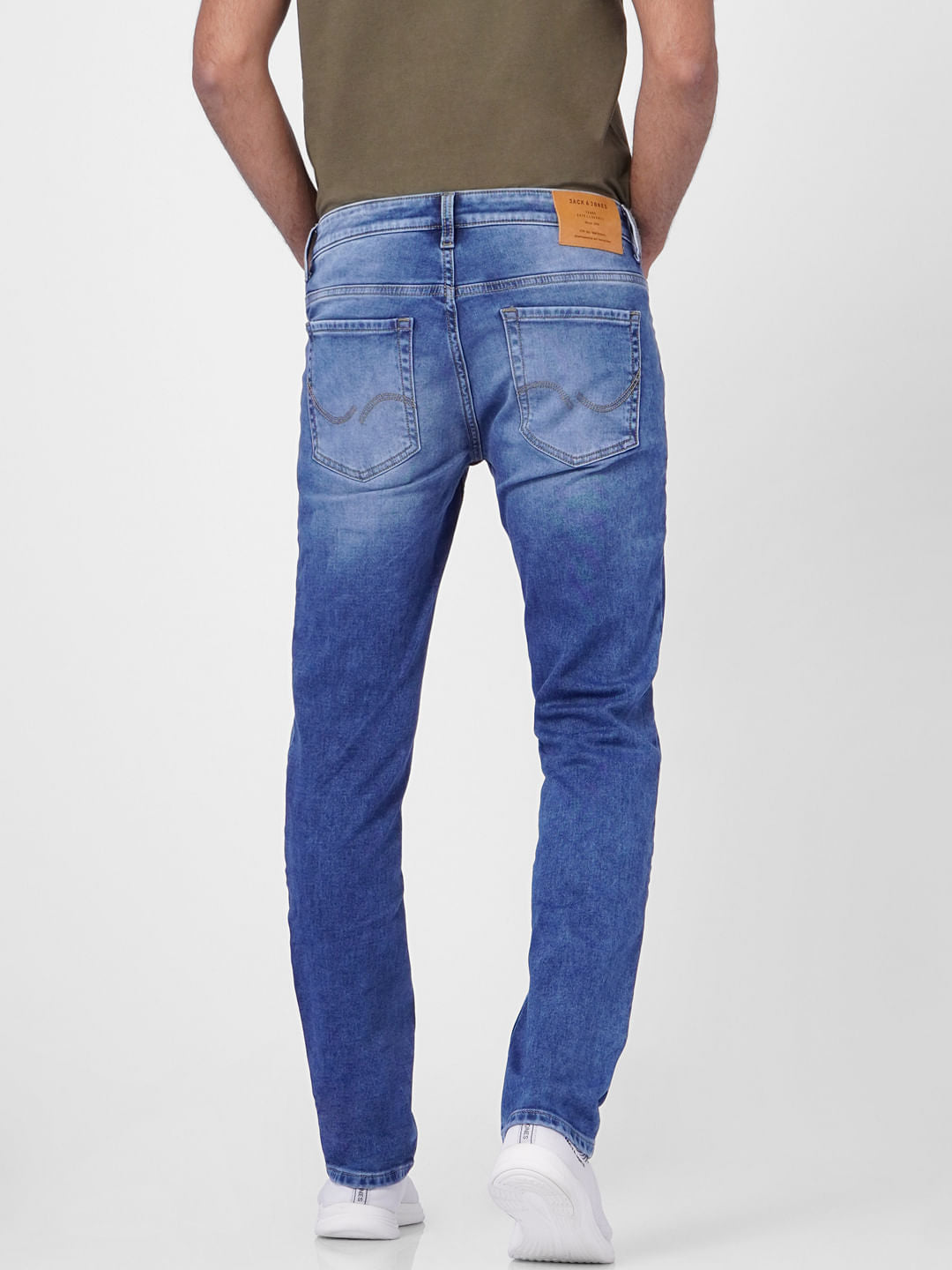 Blue Low Rise Washed Ben Skinny Jeans