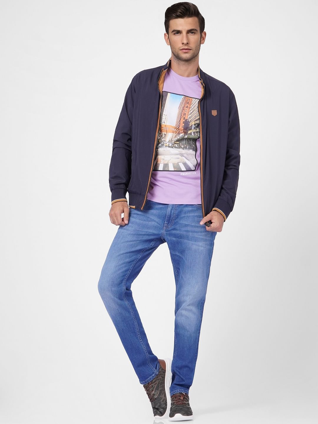 Blue Low Rise Glenn Slim Jeans - 28/30