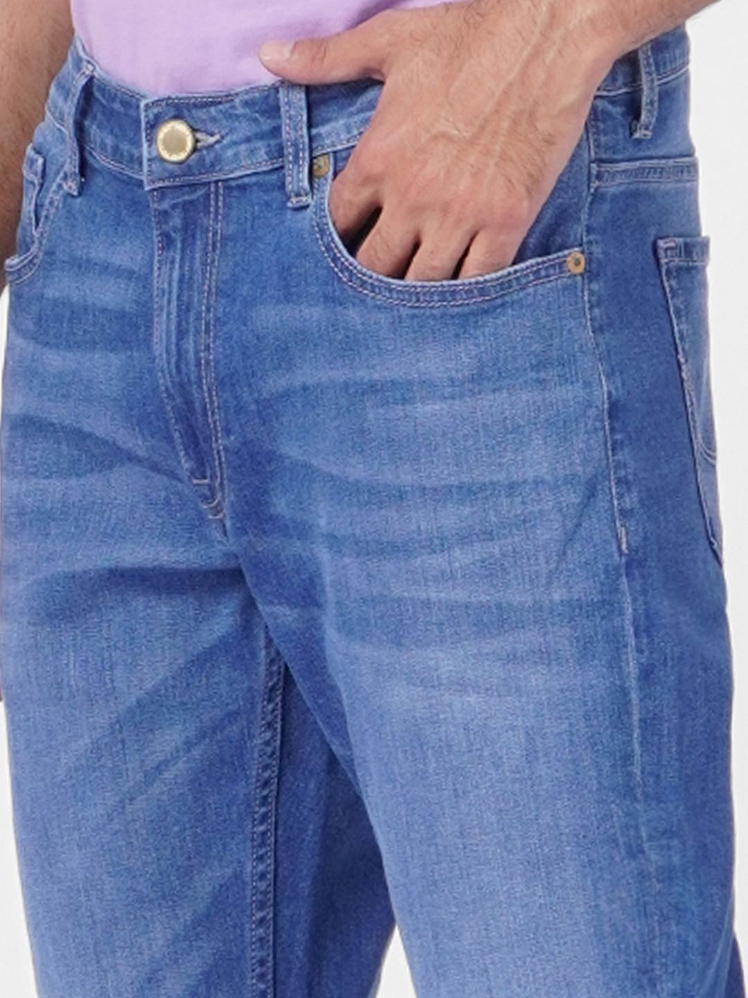 Blue Low Rise Glenn Slim Jeans