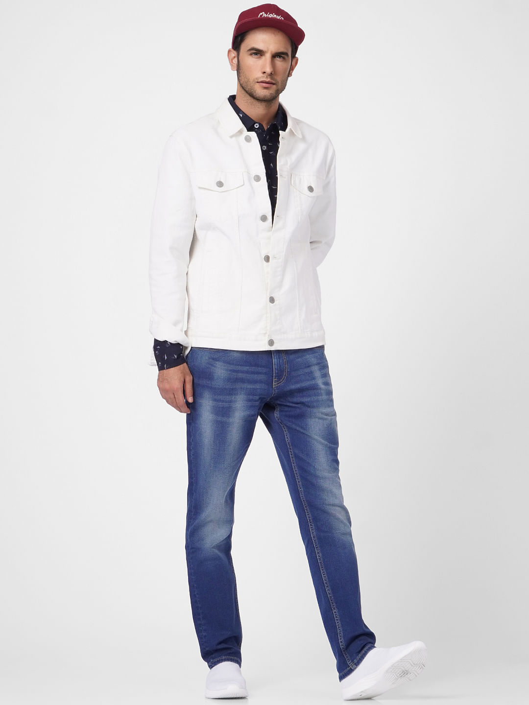 Dark Blue Low Rise Glenn Slim Jeans - 28/30