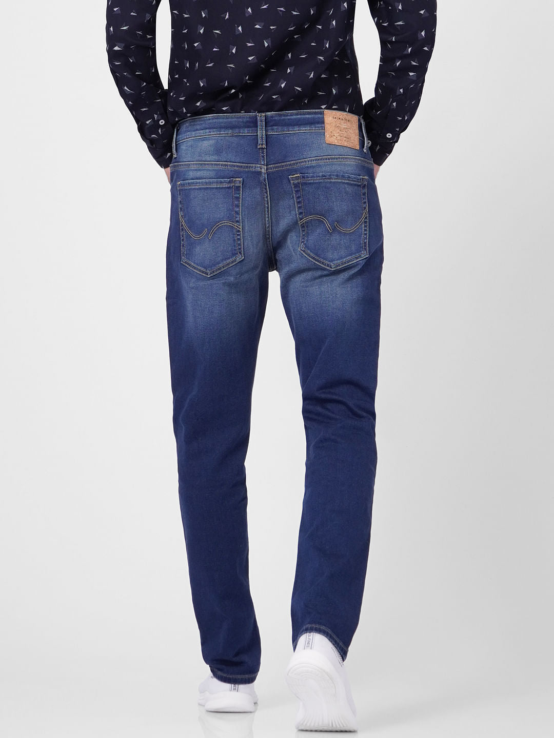 Dark Blue Low Rise Glenn Slim Jeans