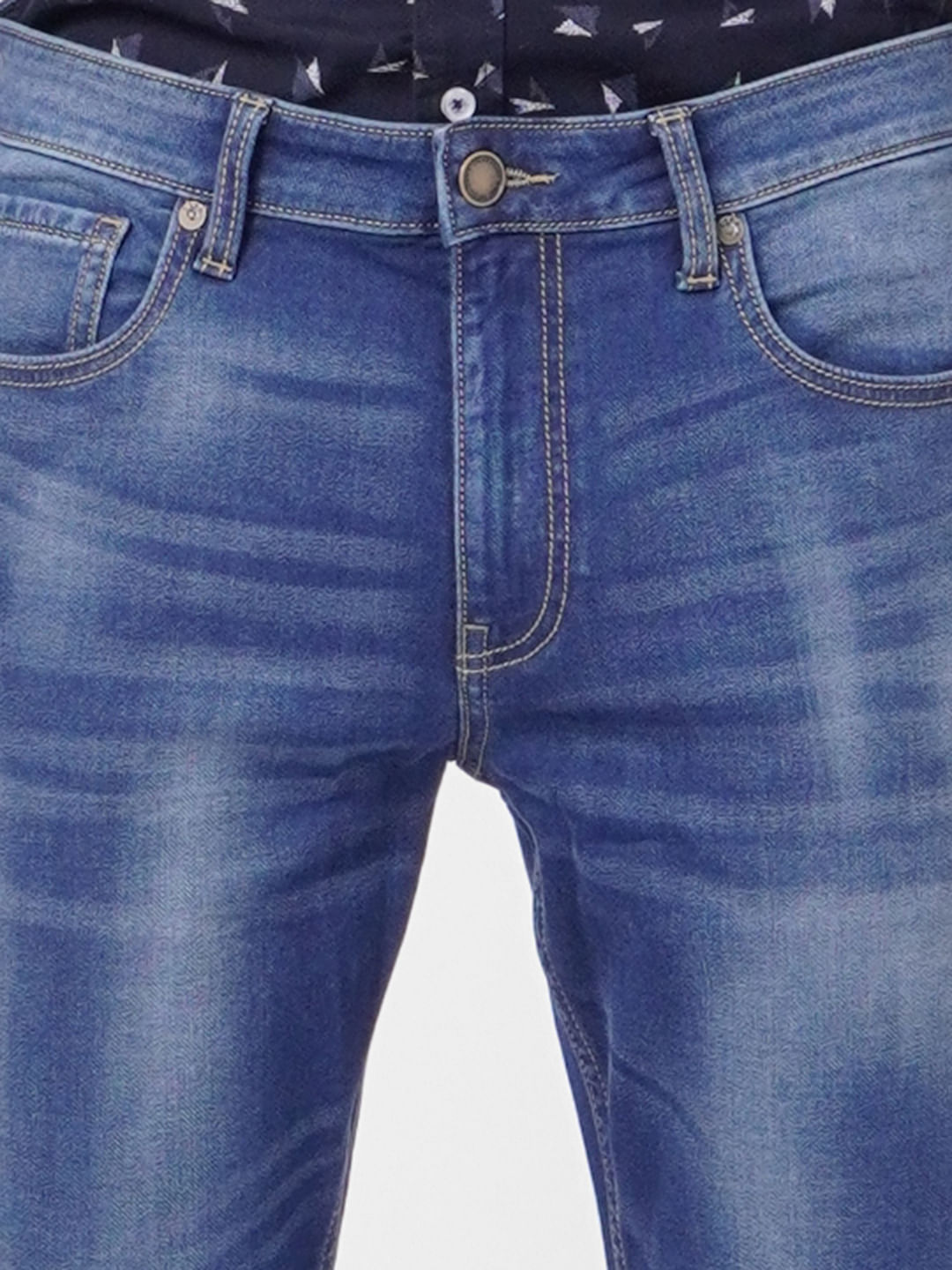 Dark Blue Low Rise Glenn Slim Jeans