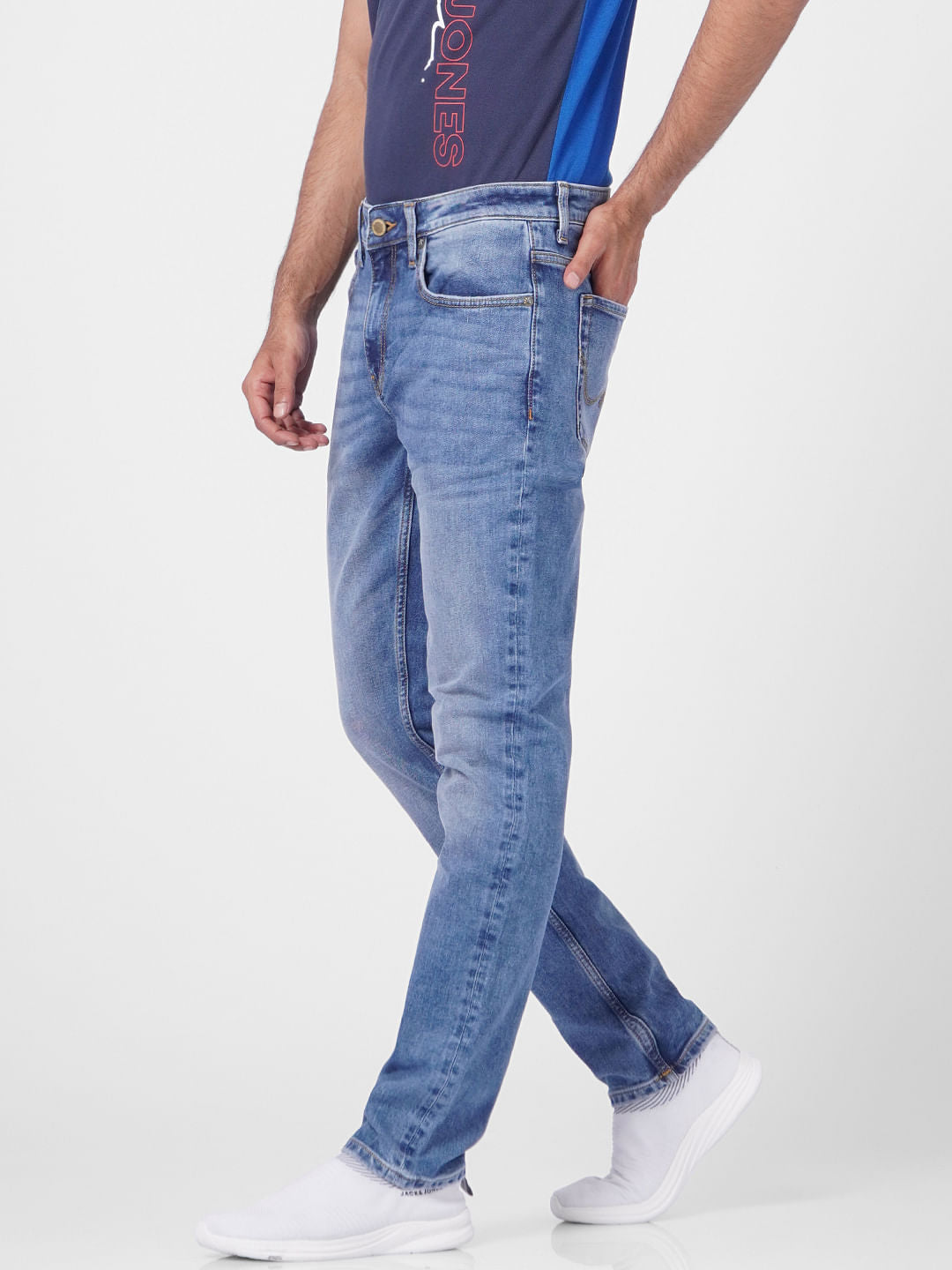 Light Blue Low Rise Glenn Slim Jeans
