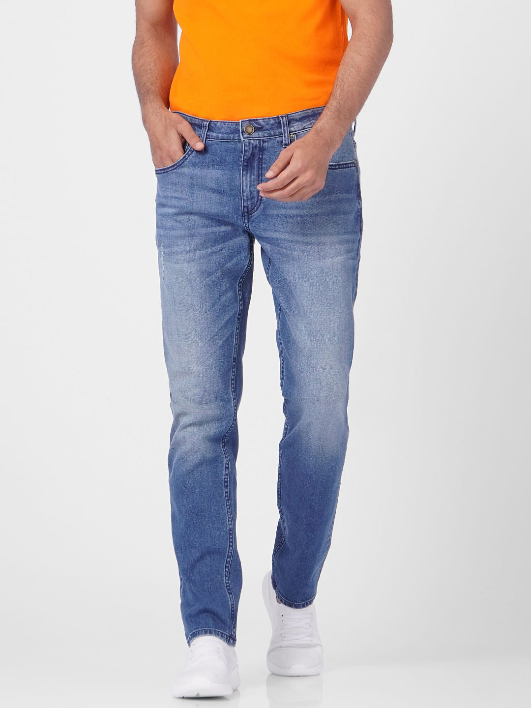 Blue Low Rise Glenn Slim Jeans