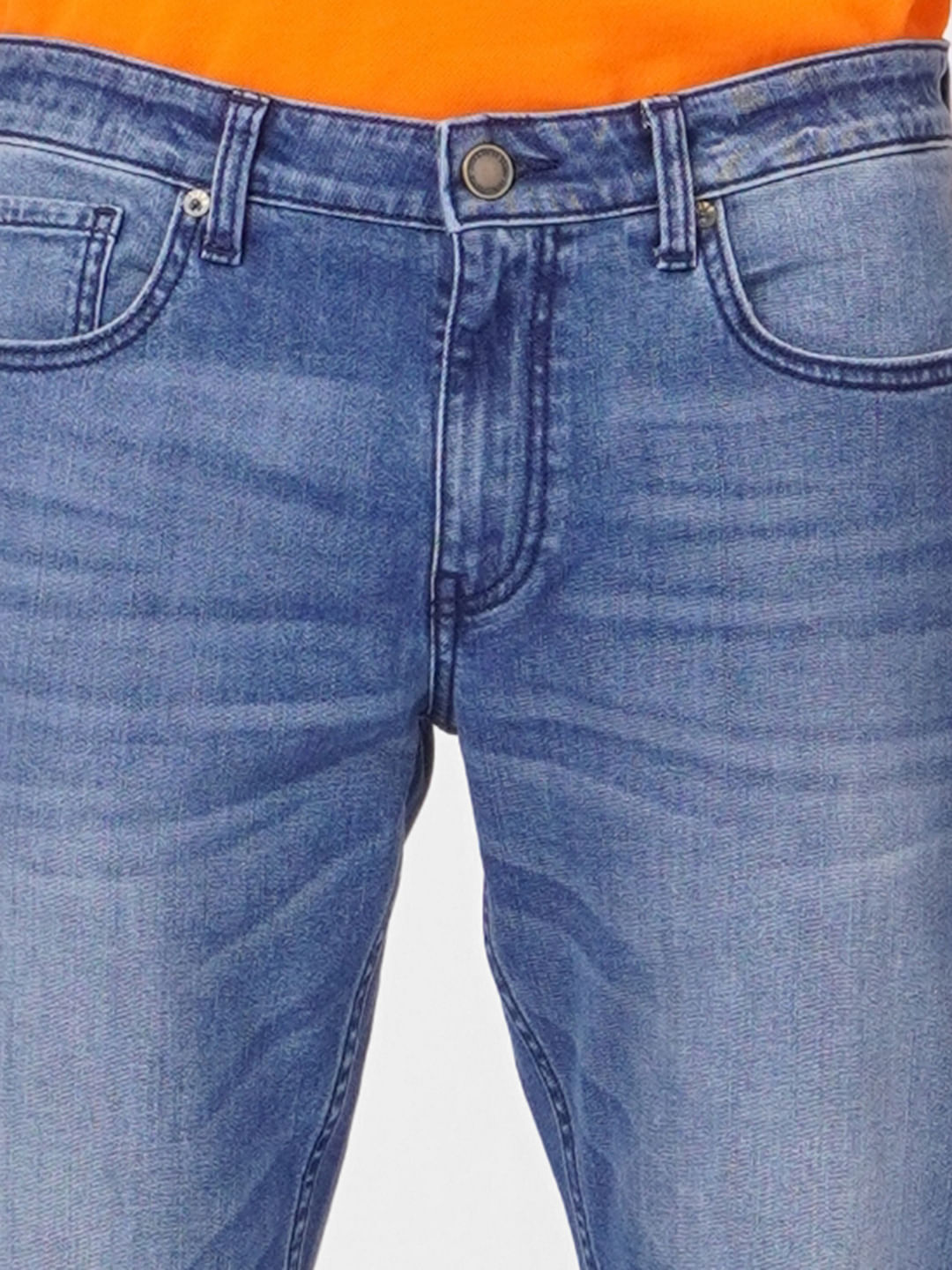 Blue Low Rise Glenn Slim Jeans