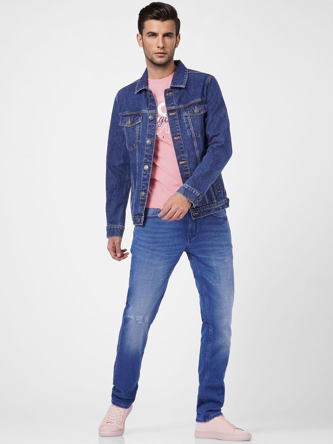 Blue Low Rise Distressed Ben Skinny Jeans - 28/30