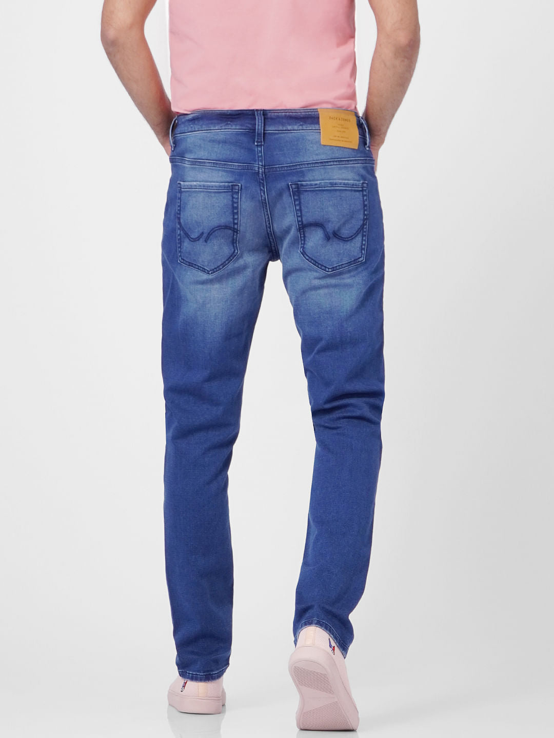 Blue Low Rise Distressed Ben Skinny Jeans