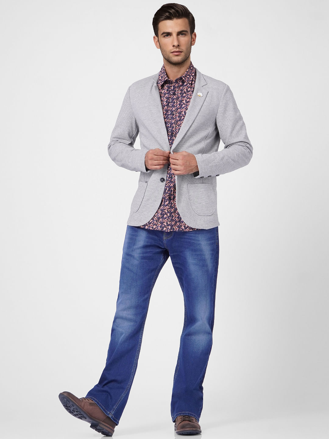 Blue High Rise Washed Ray Bootcut Jeans - 28/30