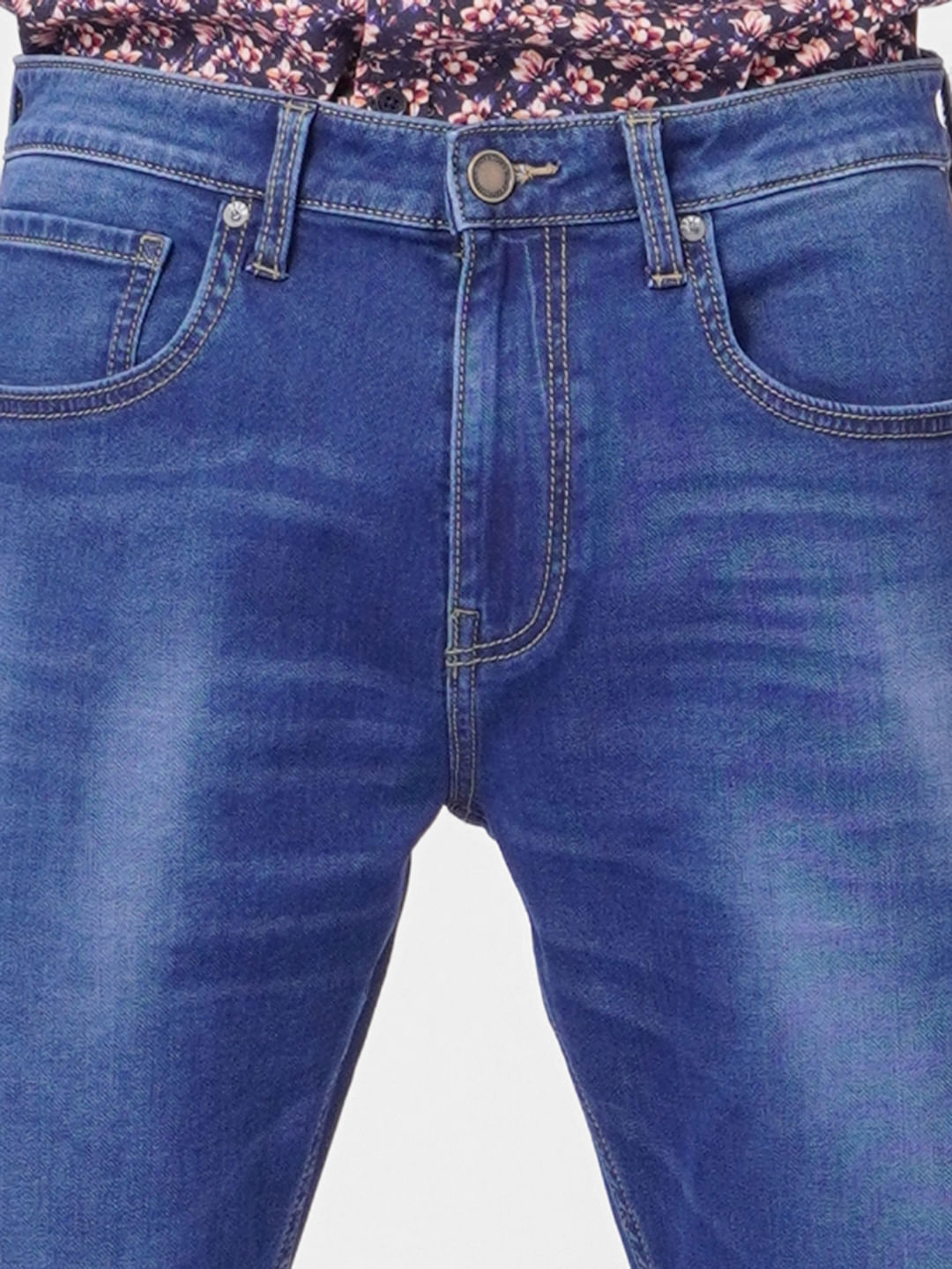 Blue High Rise Washed Ray Bootcut Jeans