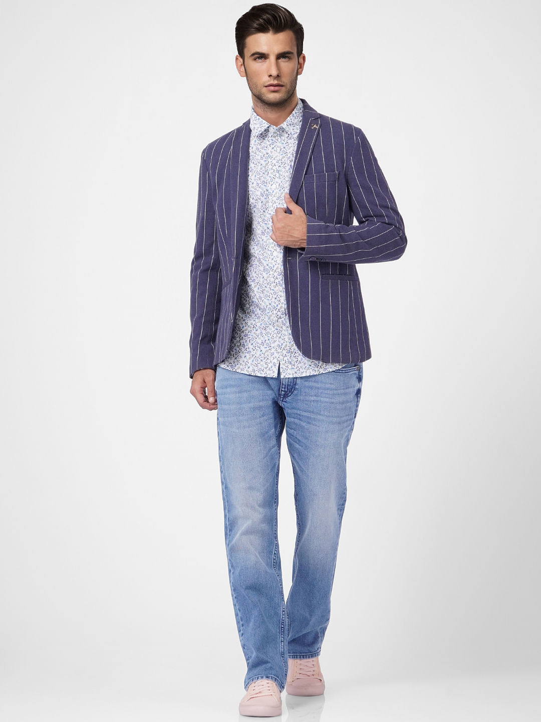 Light Blue Mid Rise Clark Regular Fit Jeans