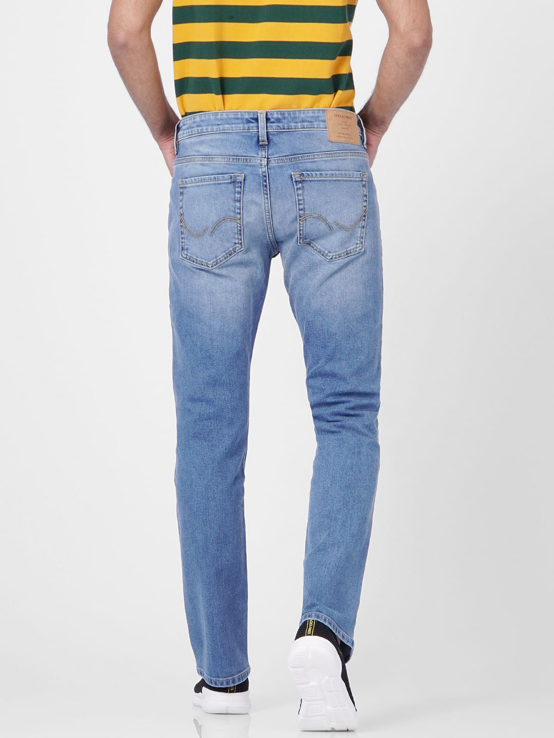 Light Blue Mid Rise Clark Regular Fit Jeans