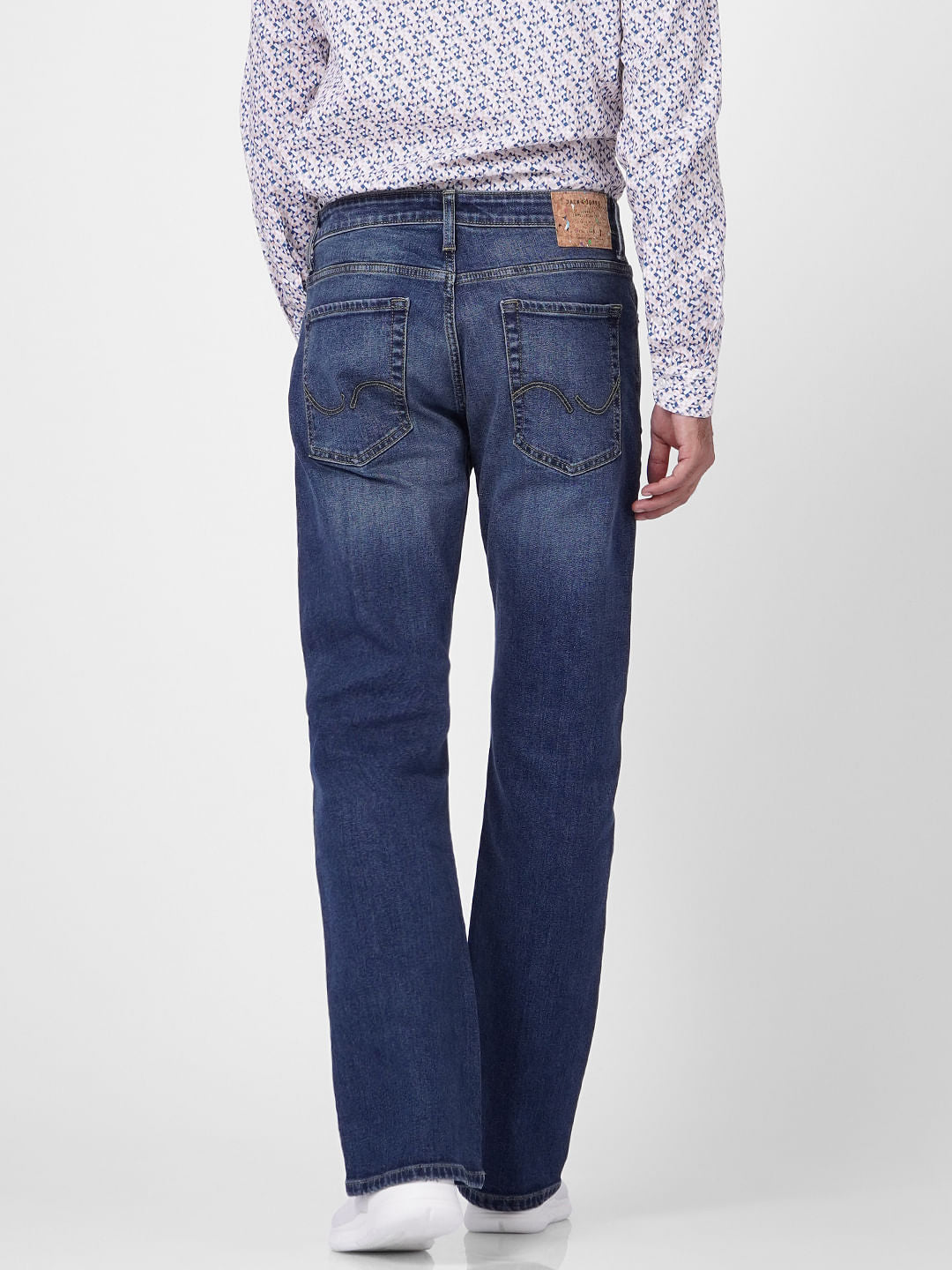 Blue High Rise Washed Ray Bootcut Jeans