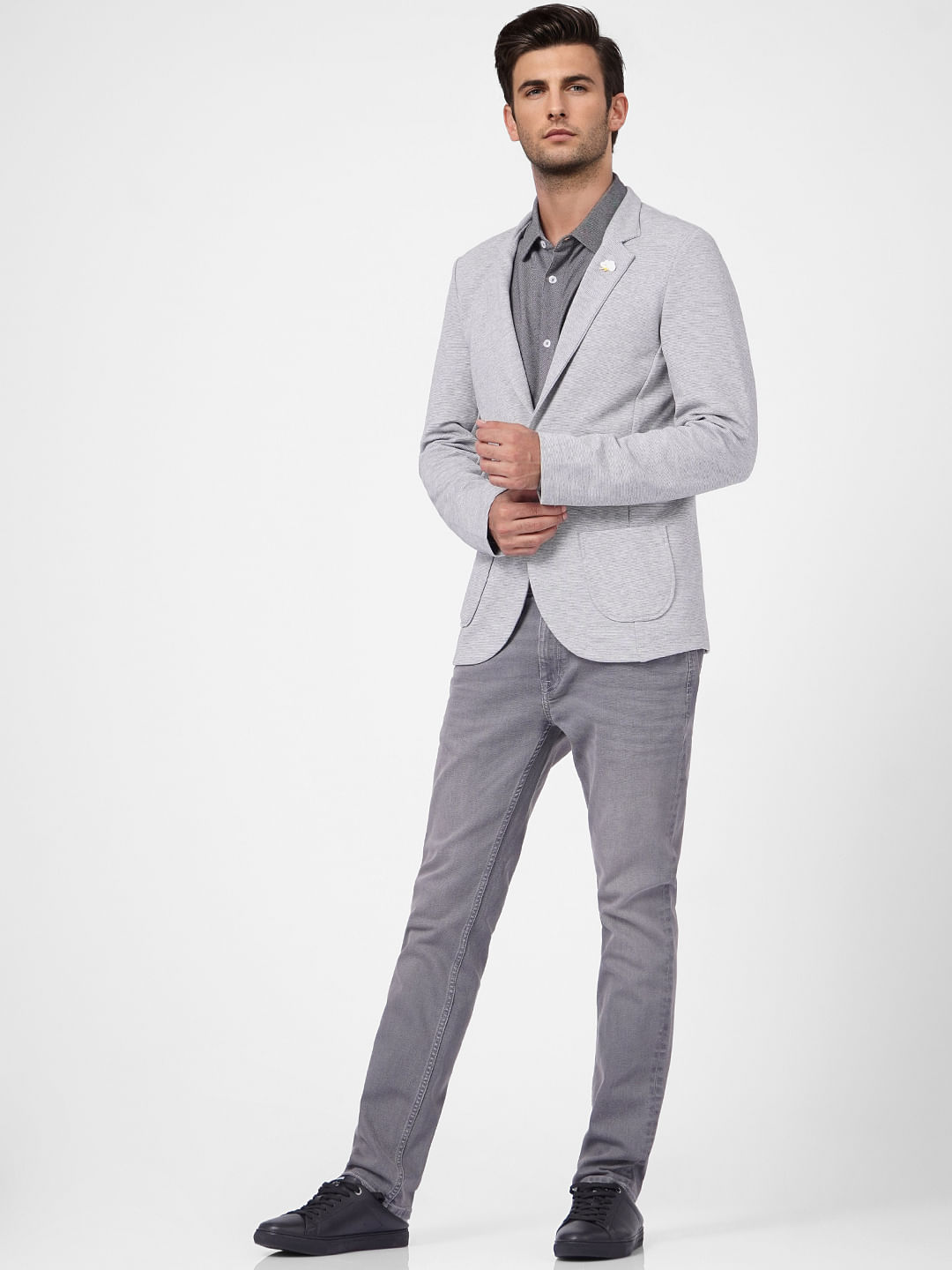 Grey Low Rise Ben Skinny Jeans - 28/30