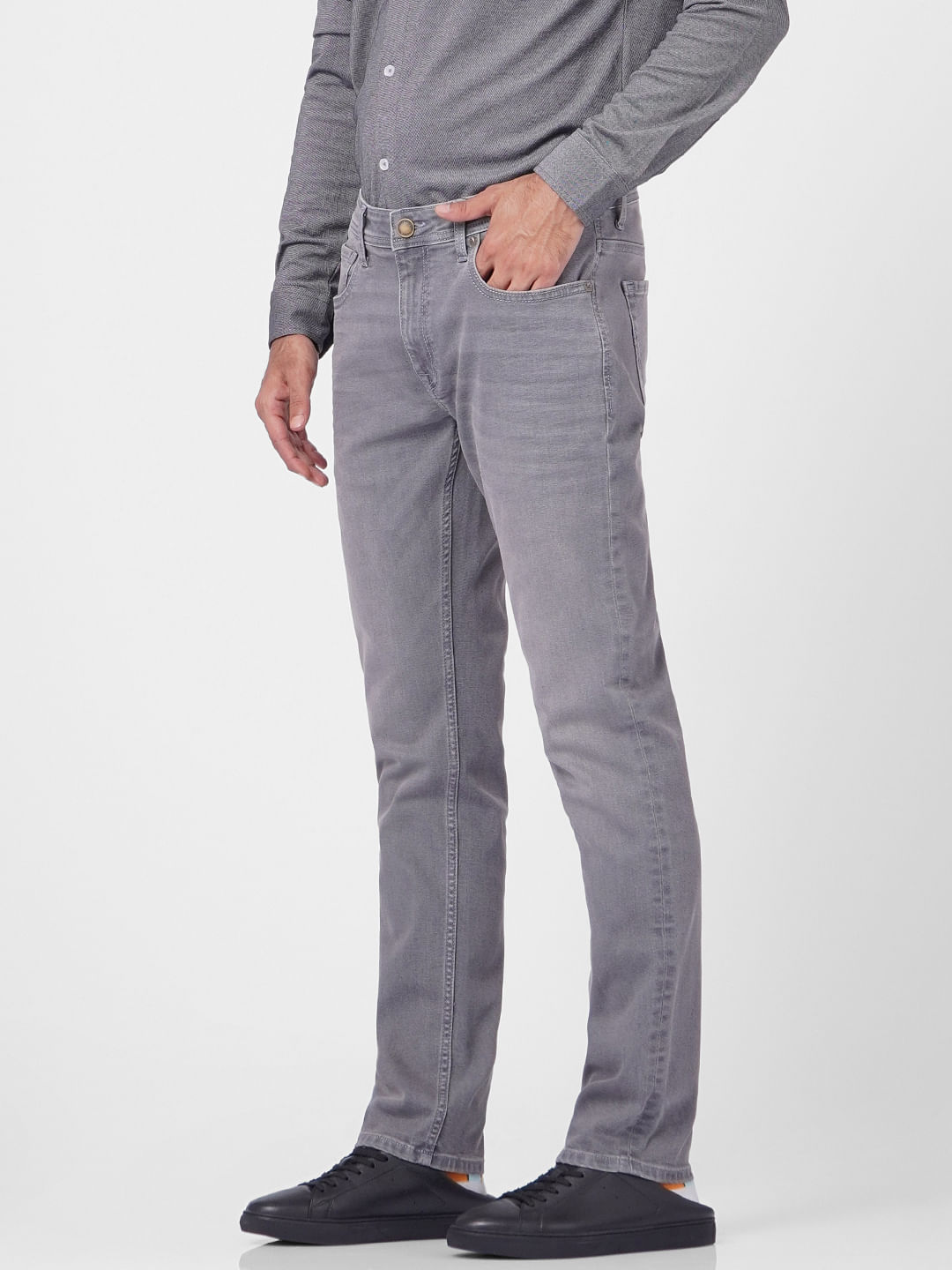 Grey Low Rise Ben Skinny Jeans