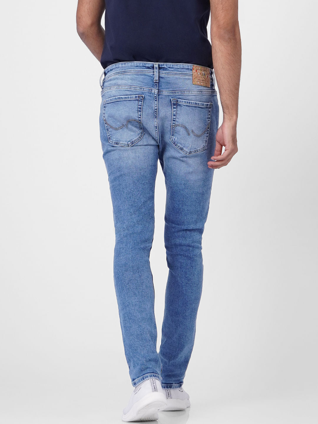 Blue Low Rise Washed Skinny Jeans