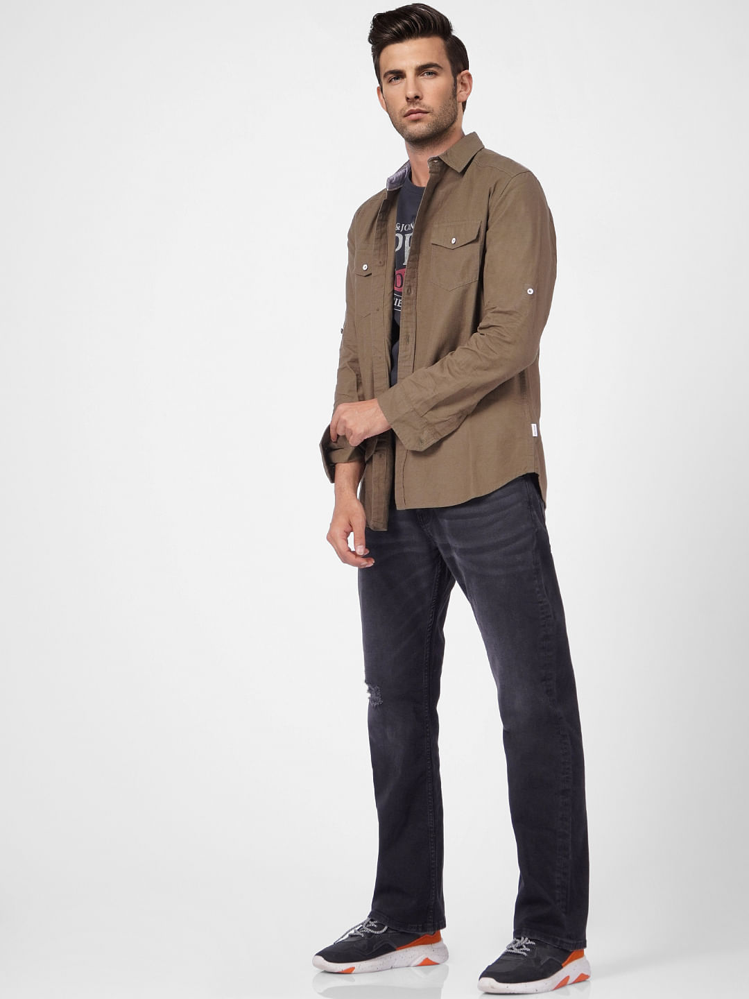 Black High Rise Washed Ray Bootcut Jeans - 28/30