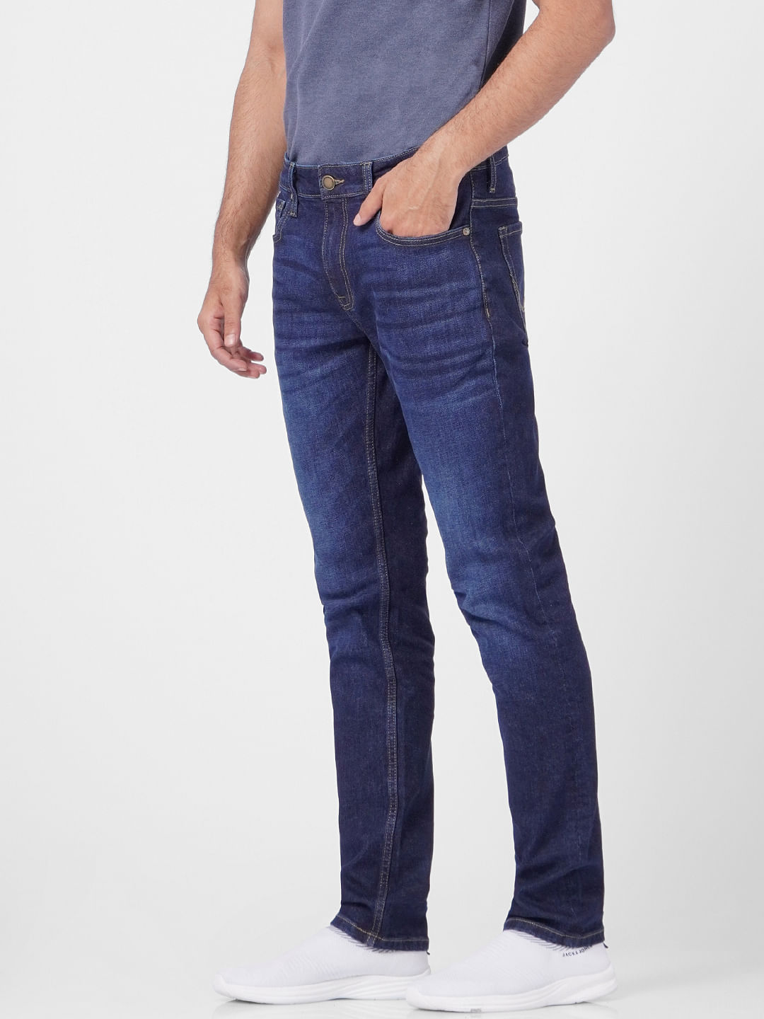 Dark Blue Low Rise Ben Skinny Jeans