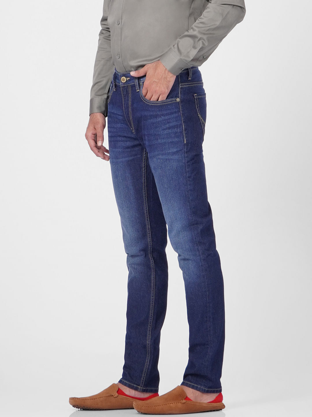 Dark Blue Low Rise Ben Skinny Jeans