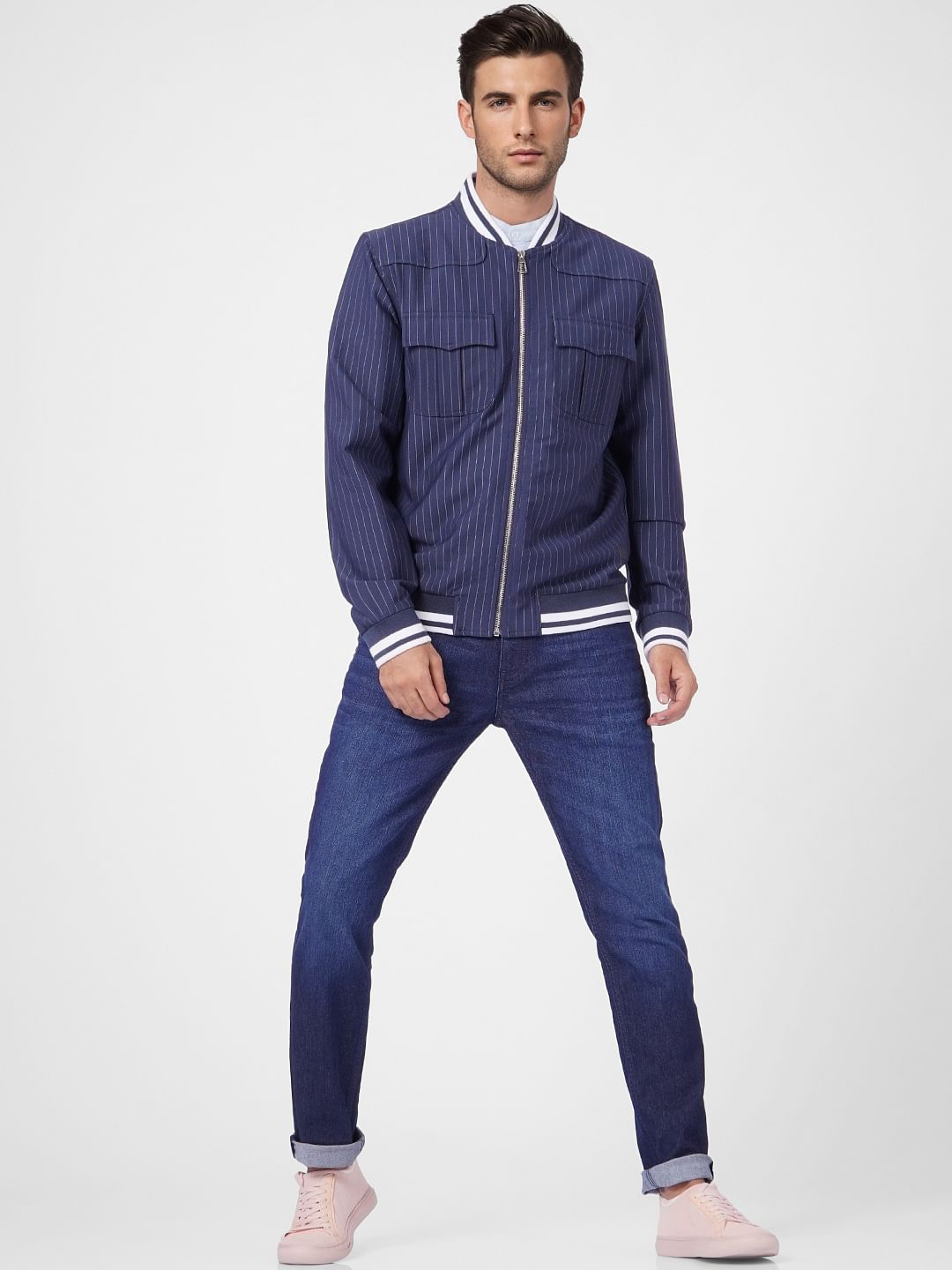 Dark Blue Low Rise Glenn Slim Jeans - 28/30