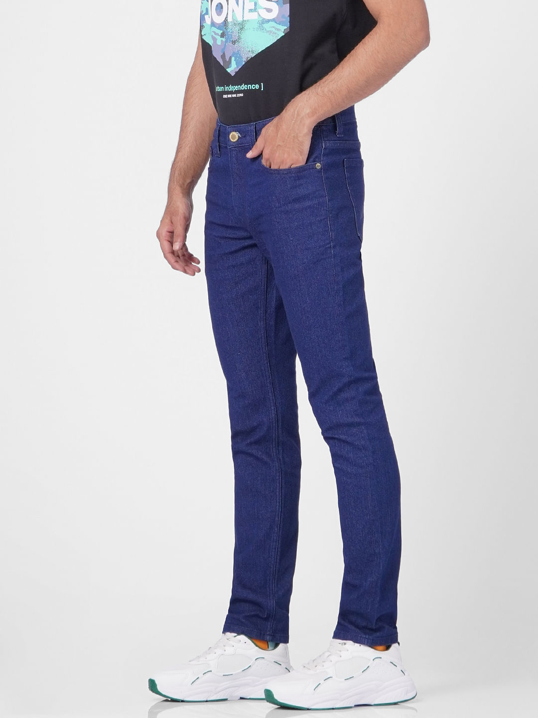 Dark Blue Low Rise Glenn Slim Jeans
