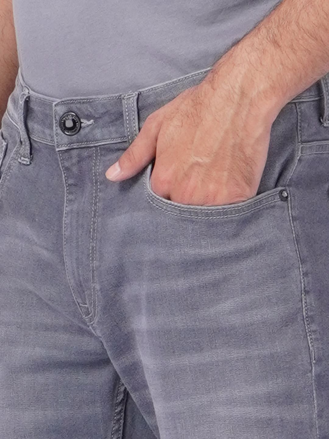 Grey Low Rise Washed Ben Skinny Jeans