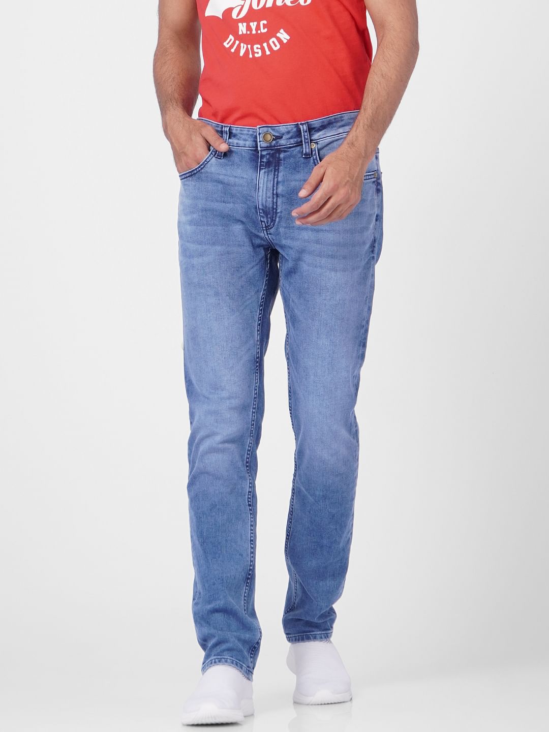 Light Blue Low Rise Washed Ben Skinny Jeans