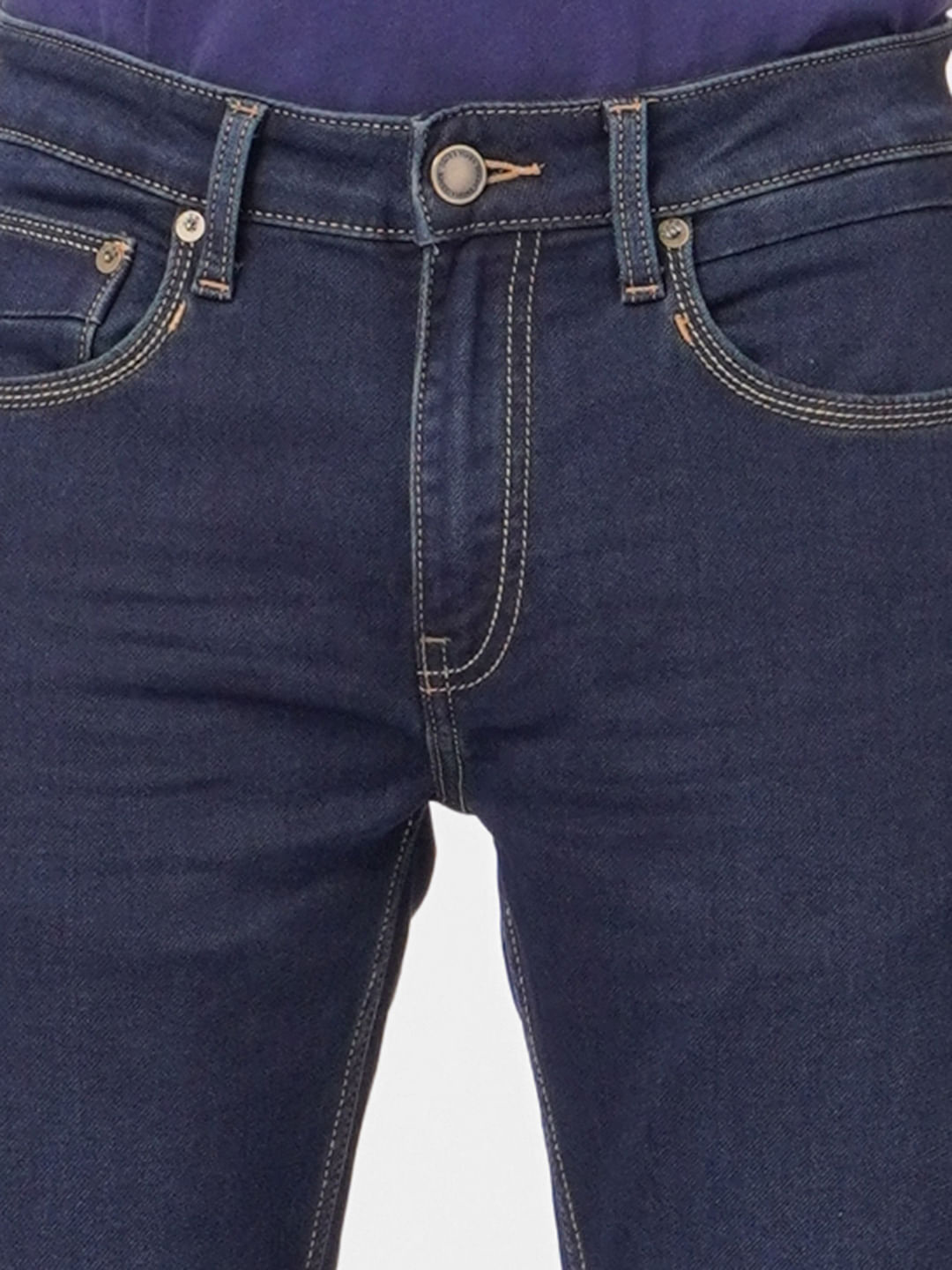Dark Blue Low Rise Washed Ben Skinny Jeans