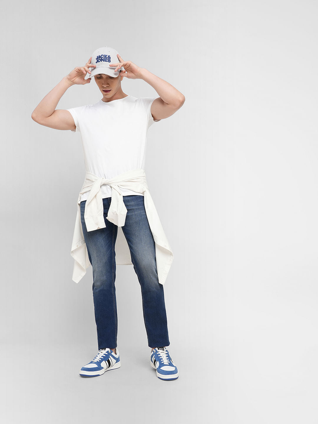 Blue Low Rise Washed Ben Skinny Jeans