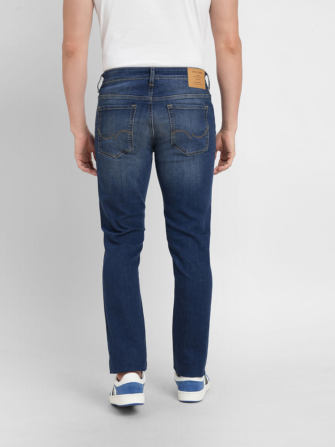 Blue Low Rise Washed Ben Skinny Jeans